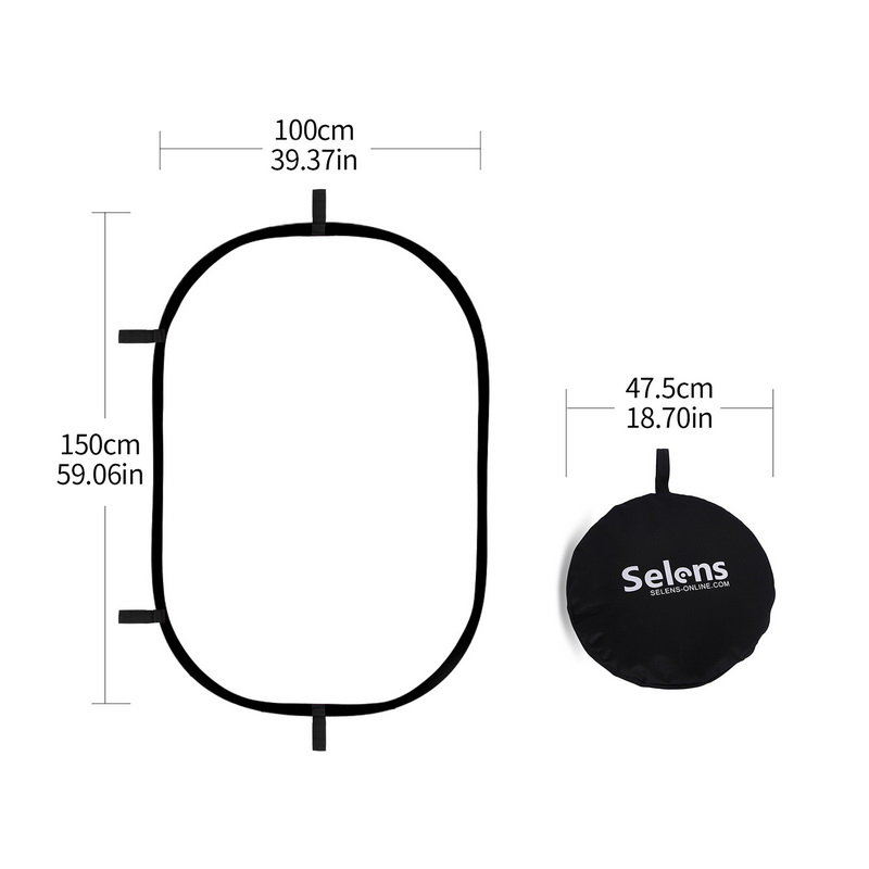 100X150CM Foldable Oval Reflec - Photography Lighting Board recension och pris